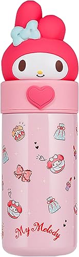 Melody - Botella de agua aislada de acero inoxidable, 11.8 fl oz, color rosa