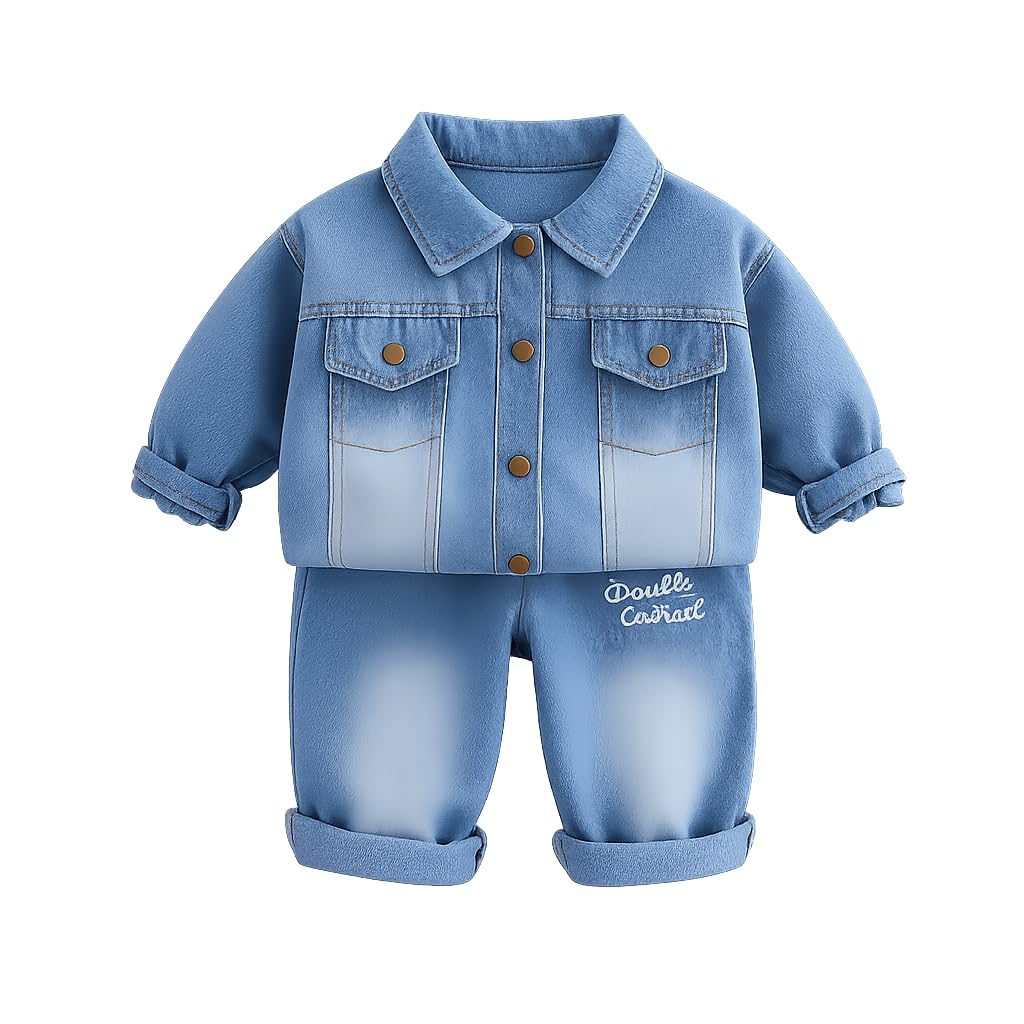 googo gaaga Baby Boys Denim Clothing Set with Full Sleeve Jacket & Jeans Pant | Stylish Casual Wear Clothing Set for Baby Boys | Soft & Comfortable Full Sleeve Casual Outfit for kids Boys |-picture-41