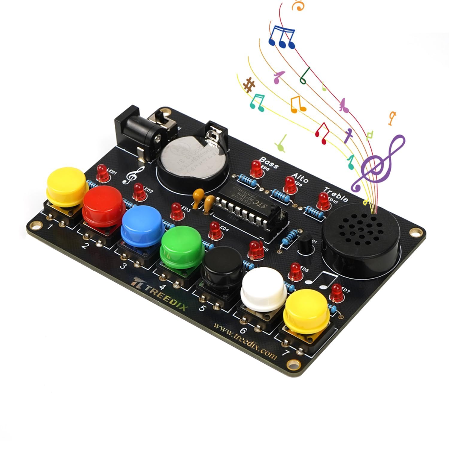 Treedix Solder Practice Projects Diy Piano Soldering Project Kit Circuit Boards Trainning Board Electronics Solder Practice Kit For Beginners, Students And Diyers