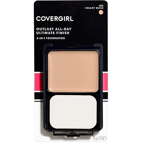 COVERGIRL Ultimate Finish Liquid Powder Make Up Creamy Beige(C) 450, 0.4 Ounce Compact (packaging may vary)