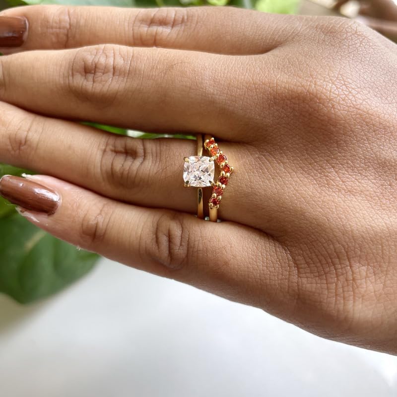 Garnet Chevron V Shape Wedding Band For Women, 14k Gold Finish Round Cut January Birthstone Garnet Contour Anniversary Matching Band, Ladies V Shape Ring