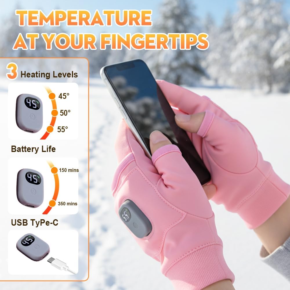 TUMPLUS Heated Gloves with Battery Pack