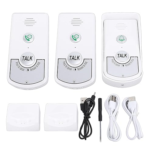 Garosa Timbre de puerta inalámbrico de 2 vías con intercomunicador de voz con rango de 3,280.8 ft, agua para oficina en casa villa