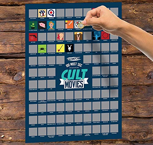 Cadeau Maestro SRC75546 Poster à Gratter 100 Films Célèbres, 33, 2 cmx 59, 5 cm x 42 cm