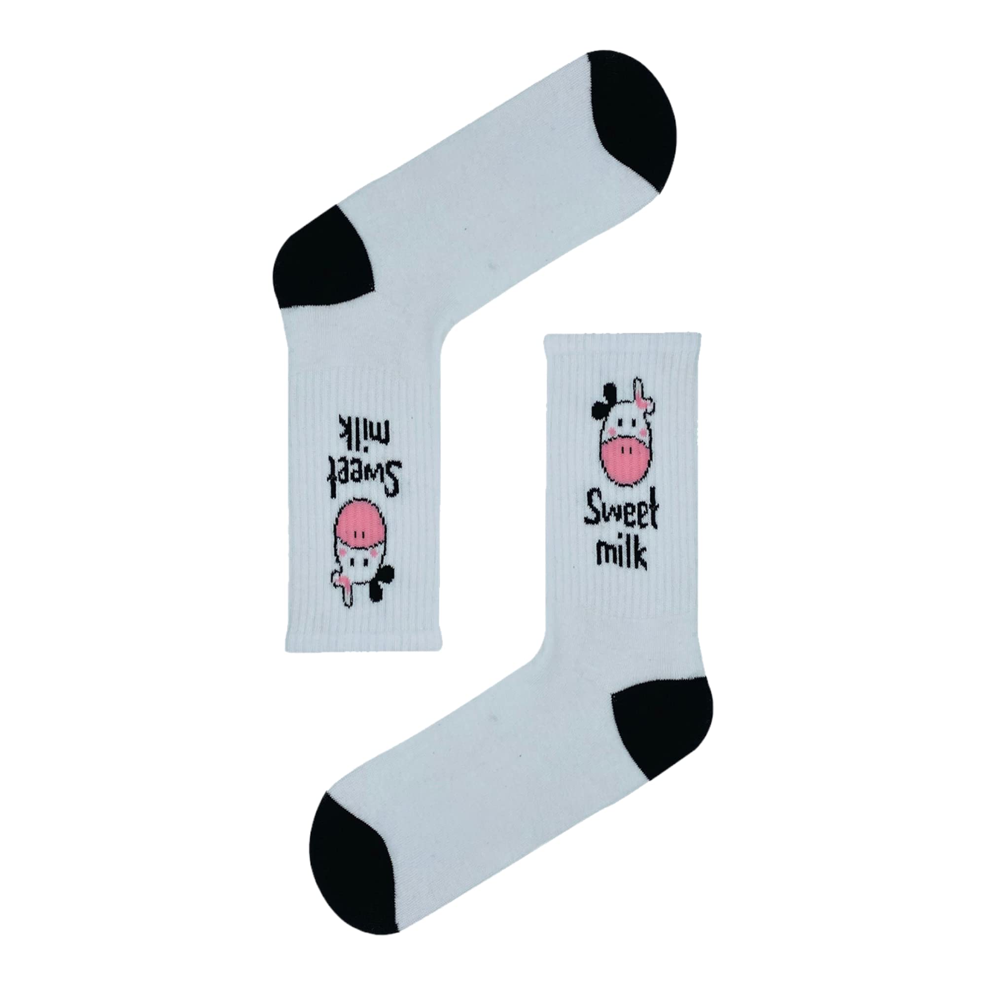 Sweet Milk Cute Fun Socks Gifts Novelty Funky Unisex Premium Cotton