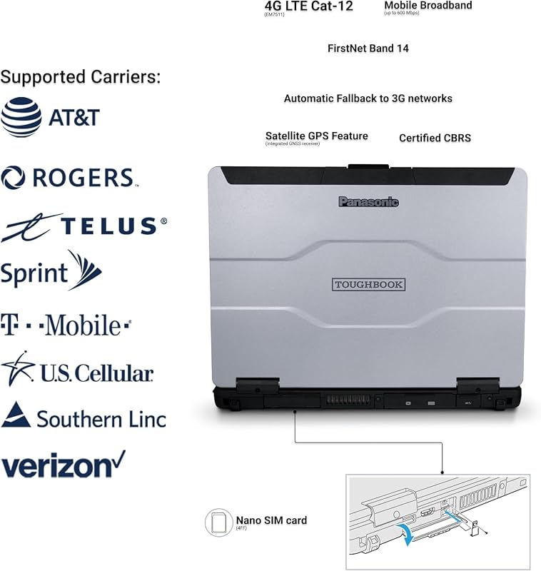Panasonic Toughbook FZ-55 MK1 Rugged Laptop,14-in i7, 16GB, 512GB (Renewed) image 3