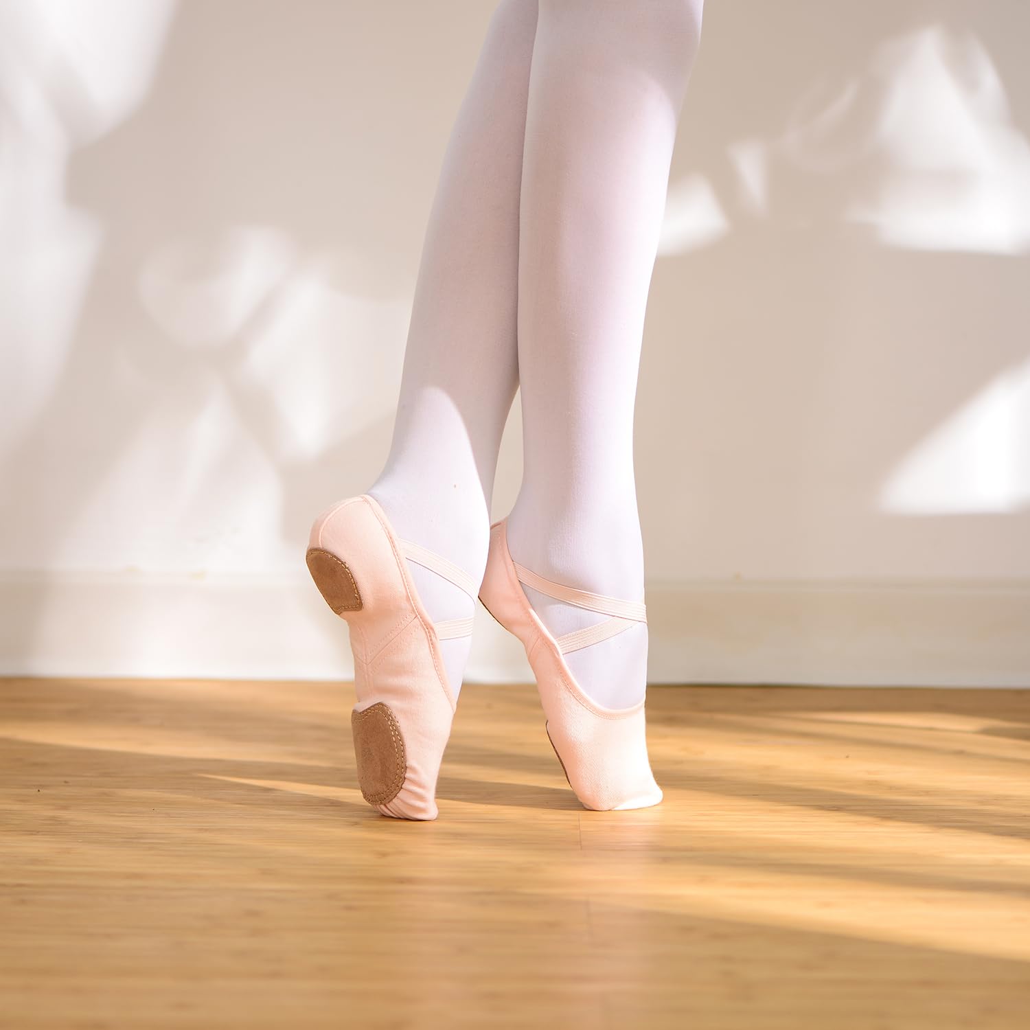 Uniuni Scarpe Danza Bambina Elastic Scarpette Danza Classica Donna Mezze Punte Ginnastica Scarpe Ballerina per Ragazze e Donna
