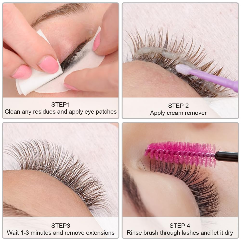 LOPHE Removedor de Adhesivo para Pestañas, 15 g Removedor de Maquillaje de Ojos, Removedor de Adhesivo En Crema para Extensión de Pestañas de, Adecuado para Personas Con Ojos Sensibles, Aroma a Lima