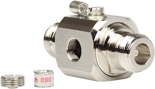 Miniatura 3 de Pararrayos N Hembra a Hembra 50 Ohm Protector contra sobretensiones relámpago con tubo de gas de 90 V DC-3GHz