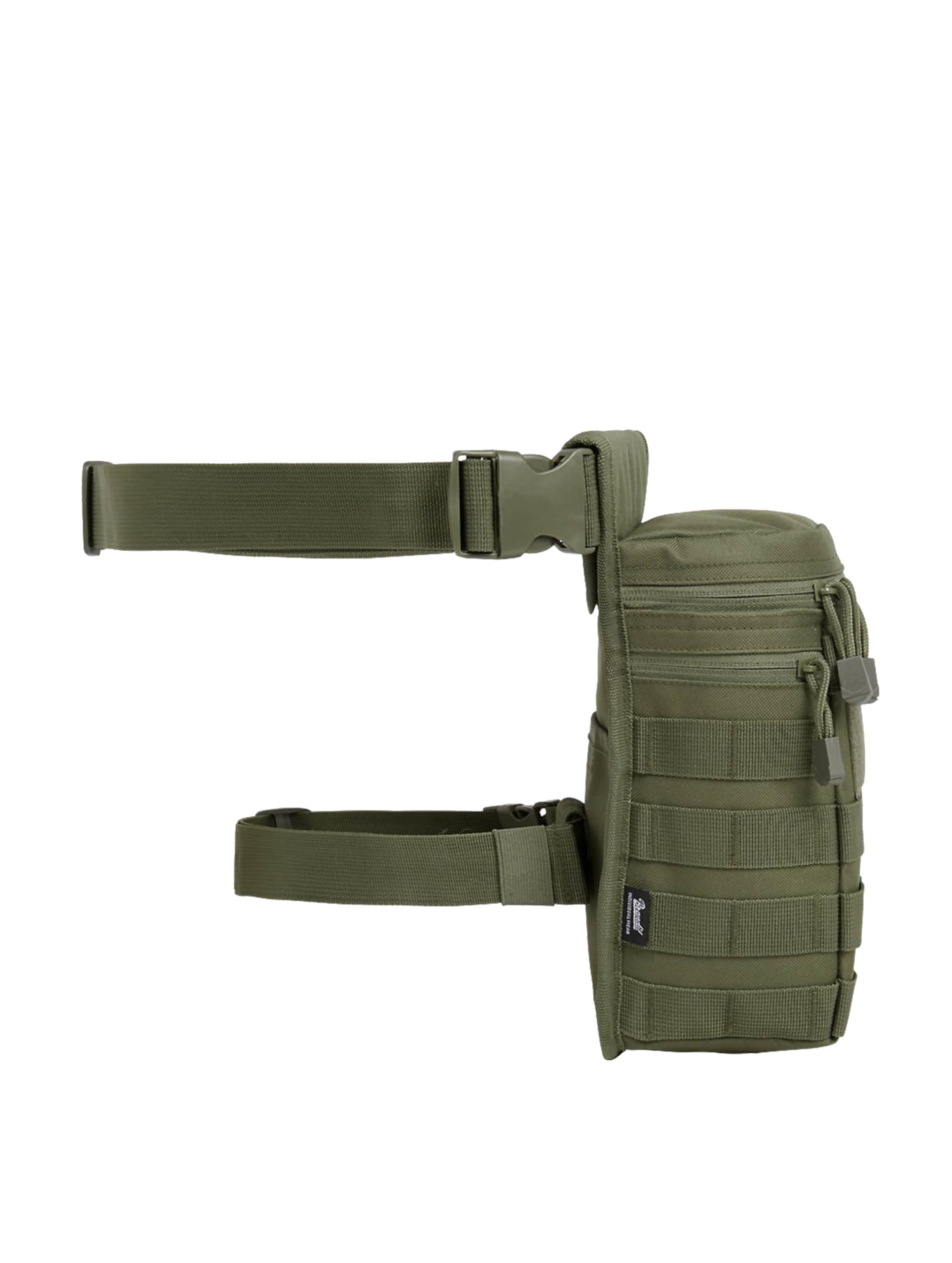 Brandit Waistbeltbag Allround, torba na pasek z dodatkowym uchwytem na butelki do użytku na zewnątrz, Olive, Side Kick Bag No. 2, Einheitsgröße EU, klasyczny