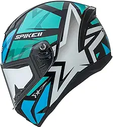 Capacete Moto Masculino Feminino Peels Spike 2 1ST Verde Agua Brilhante