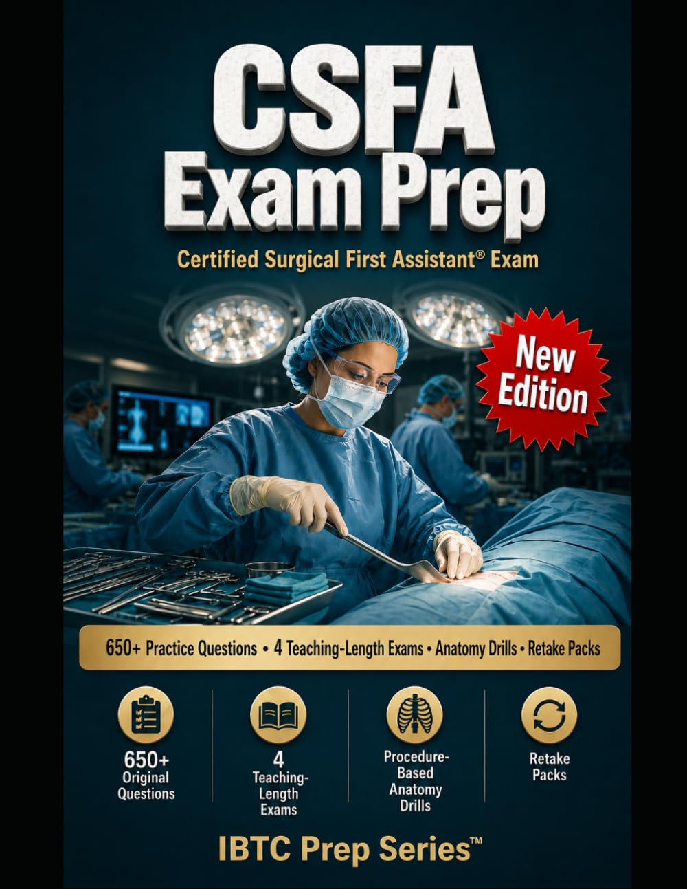 CSFA Exam Prep for Working Surgical Technologists: Certified Surgical First Assistant Study Guide with Practice Questions, 4 Teaching-Length Practice ... Retake Packs, and NBSTSA Board Strategy