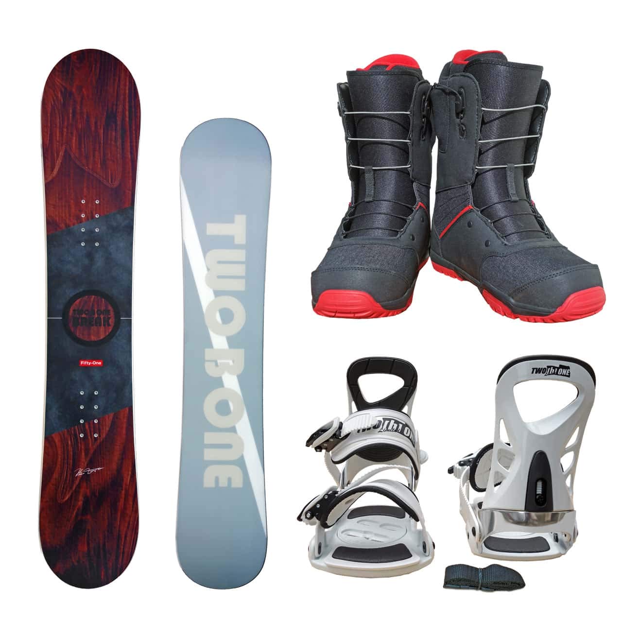 Amazon | TWO B ONE メンズ スノーボード3点セット ブラック154+bi17  