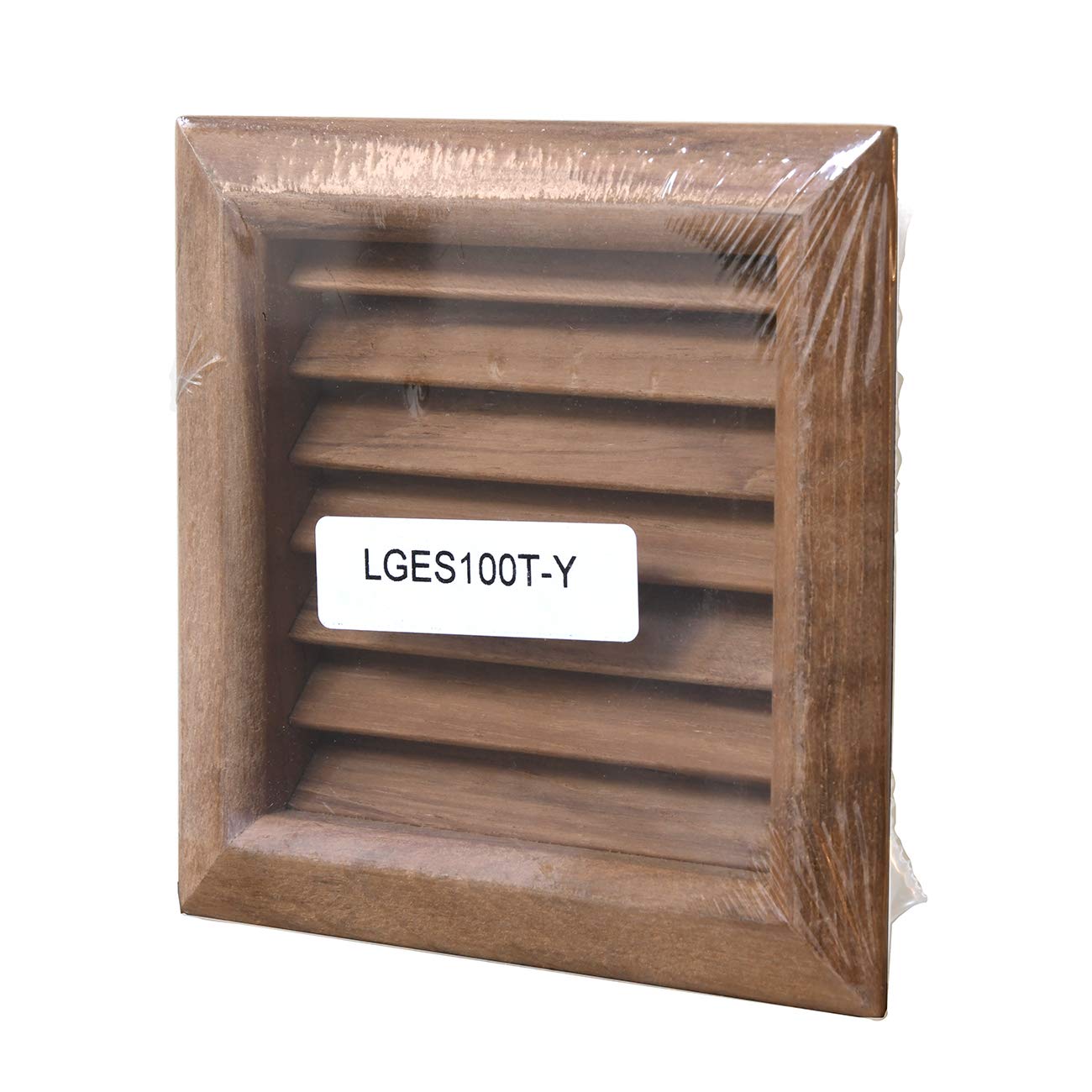 La Ventilazione LGES100T Griglia di Ventilazione quadrata in legno teak, da incasso. Dimensioni 112x112 mm