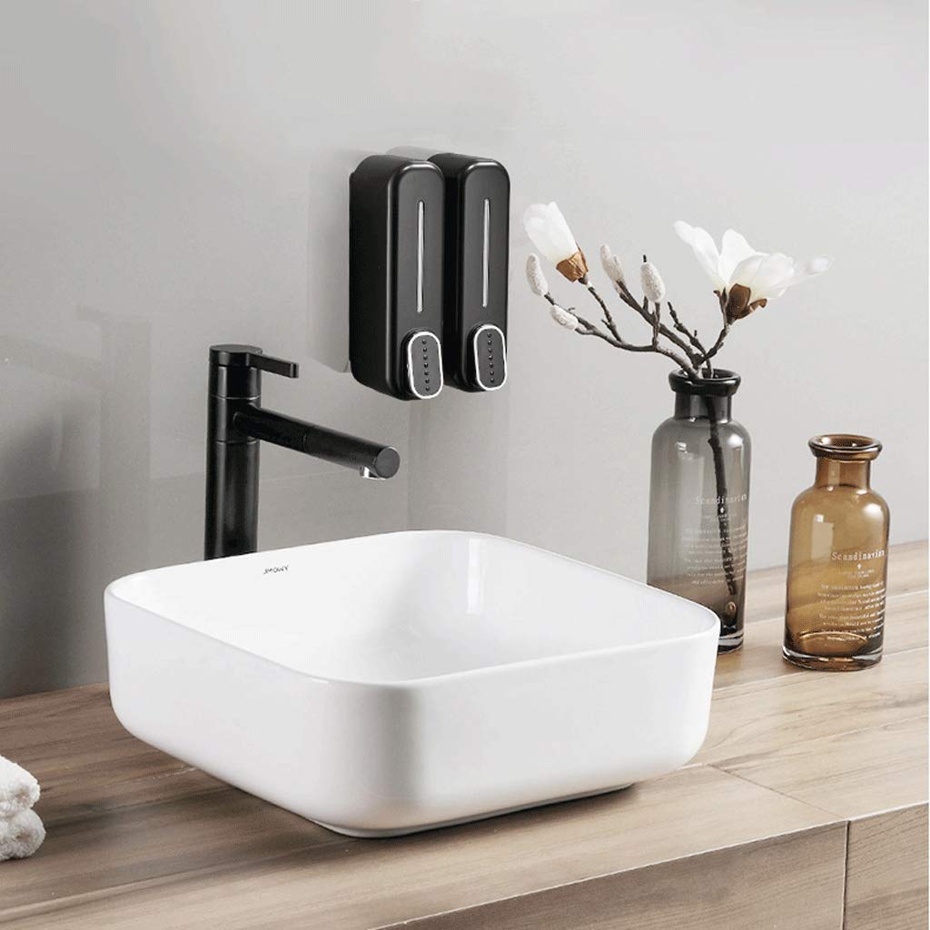 Dispensador de jabón automático sin contacto para cocina, baño, dispensador de jabón montado en la pared con capacidad de 11,8 oz, ideal para el hogar, hotel, centro comercial (plata, 3 cámaras)