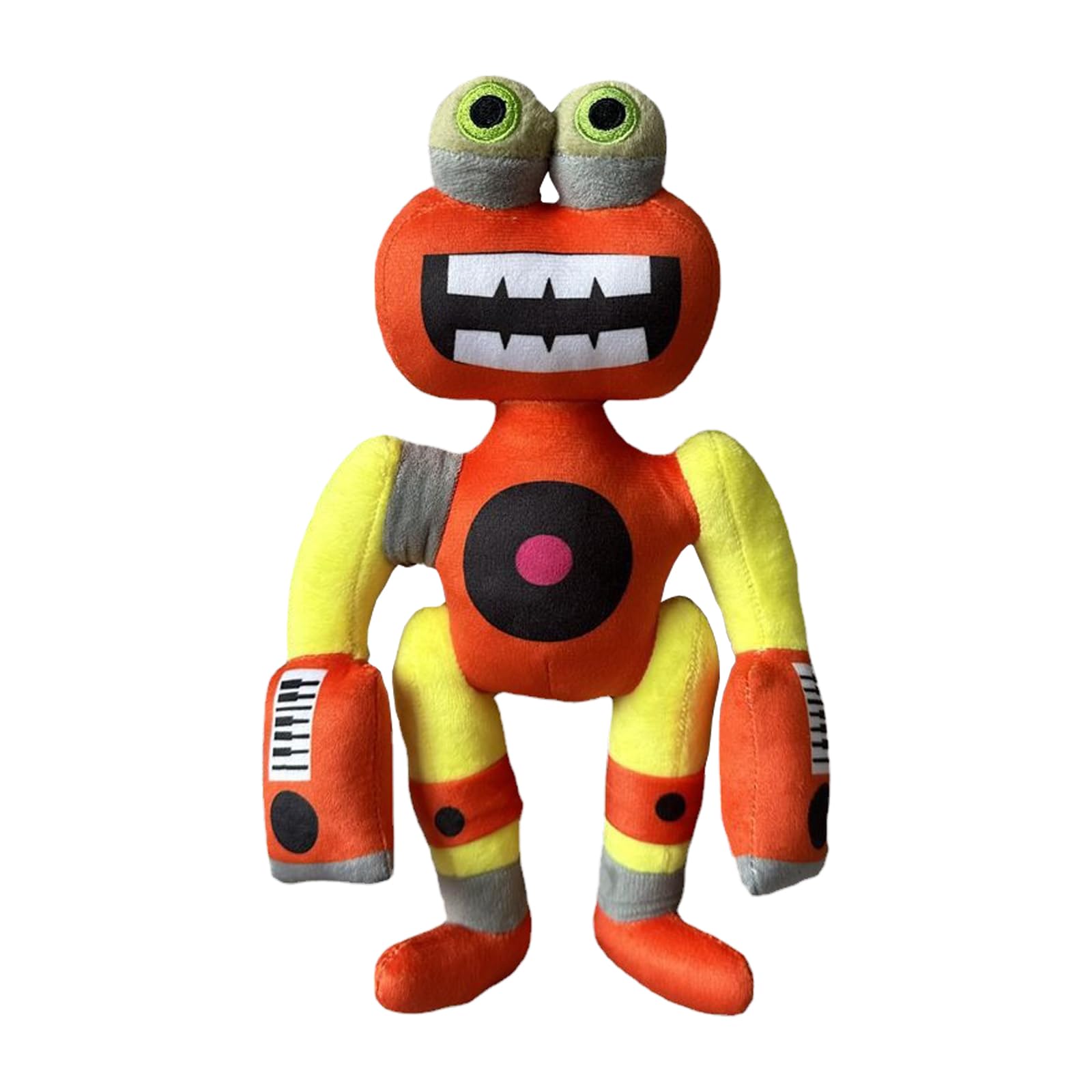 FAMILIO Orange Robot Doll Monsters Plush Toy Cartoon Plush Toy Stuffed Plushies Soft Cute Plush Doll Cartoon Game Peripheral Plush Toys For Kids Fans For Gifts Collections Decorations