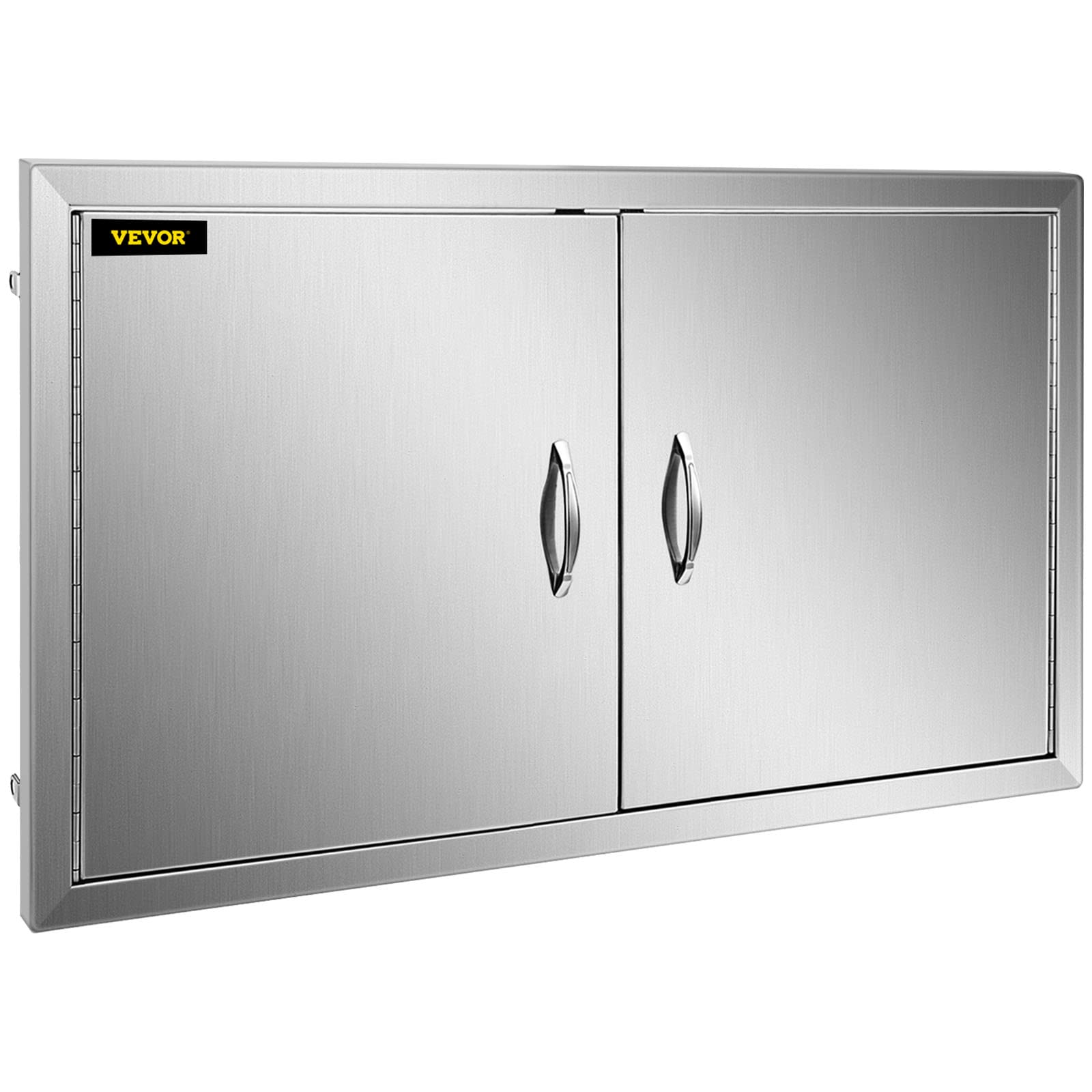 VEVOR Porte da Cucina da Esterno da 39 x 26 Pollici, BBQ Island Door con 2 Porte, Porta in Acciaio Inox Doppia, Le Porte della Cucina per Barbecue alle Condizioni Meteorologiche