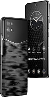 iVERTU Procella Calfskin 5G Phone, Unlocked Smartphone, Secure Encrypted, 64MP Camera, 12+512G, 120Hz FHD+(1080 * 2400) OLED Display, Dual SIM, Fast Charge (Black)