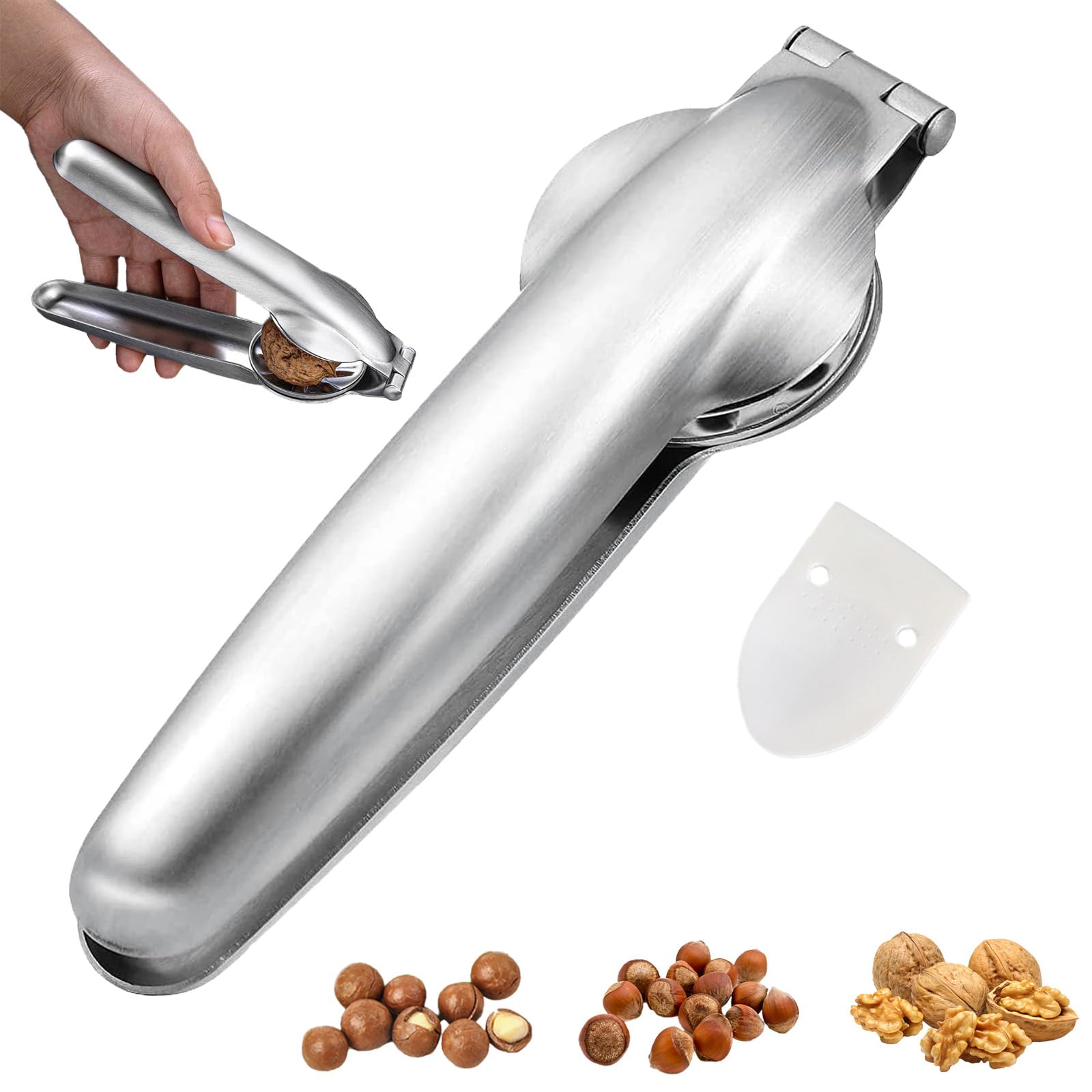 Aomaigad Silver Chestnut Tongs, Chestnut Clip, Chestnut Opener, Stainless Steel Metal Chestnut Cutter, Chestnut Tongs, Stainless Steel Chestnut Cutter, With Chestnut Claw, For Nuts, Chestnuts, Walnuts