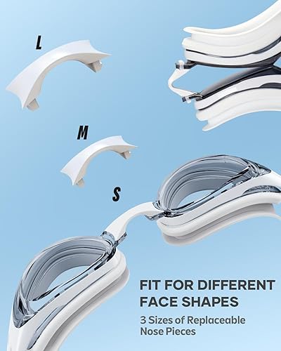 Miniatura 7 de Aegend Paquete de 2 gafas de natación para hombres, mujeres, adultos, jóvenes, sin fugas