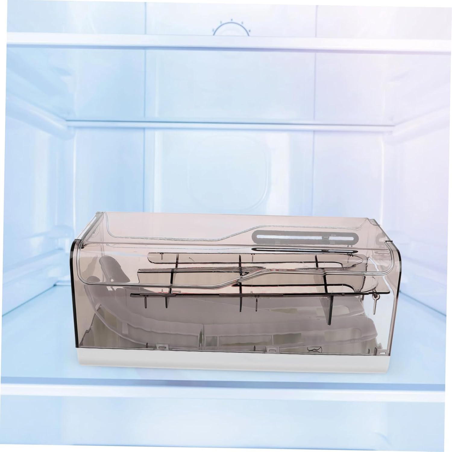 Rolling Egg Dispenser for Refrigerator Food Grade Plastic Egg Storage Box Drawer Space Saving Fridge Organizer with Automatic Slide Design for