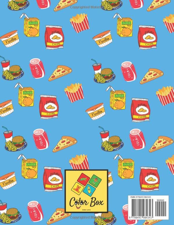 Cute Kawaii Food Coloring Book For Kids: Cute & Easy Kawaii Food With Relaxing Easy Kawaii Fast Food And Drinks Coloring Pages For Kids And Adults image 3