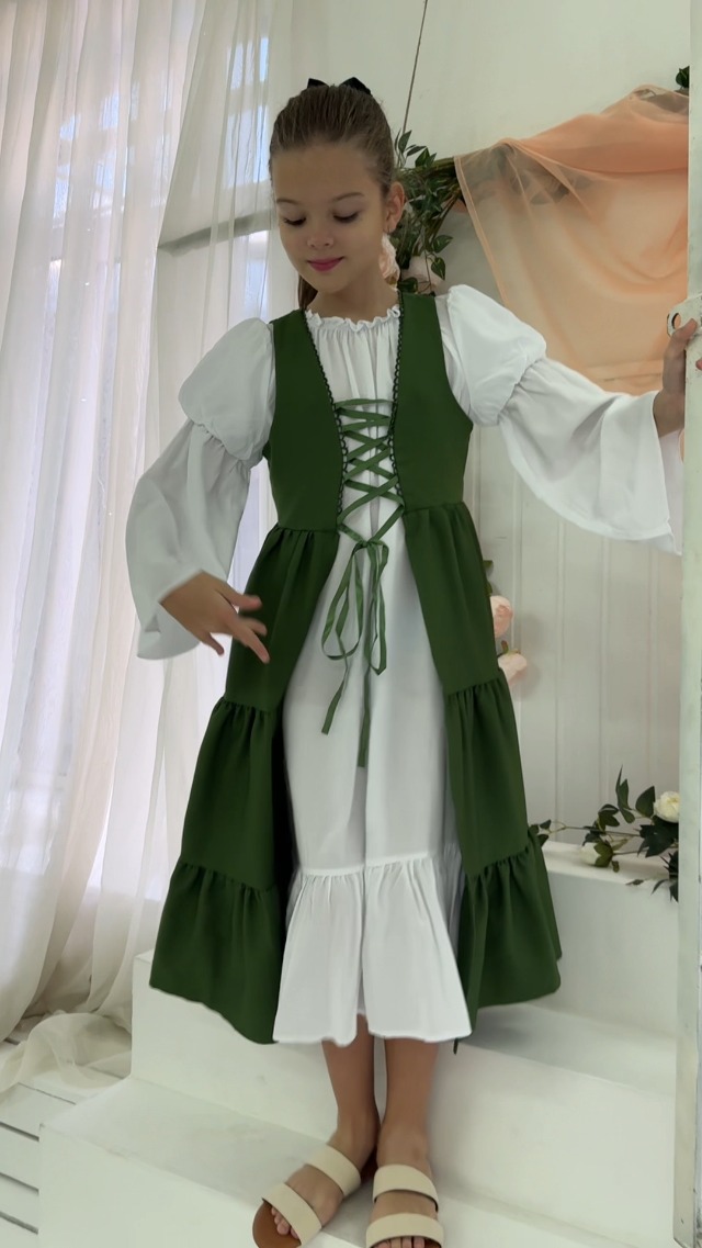green peasant dress Amazon.com: Scarlet Darkness Girls Renaissance Dress Medieval Peasant Long  Sleeve Dresses Gray Blue Size 7: Clothing, Shoes & Jewelry