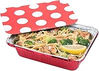 Vista 17 de Restaurantware -Contenedores desechables para llevar de 12 onzas, 50 recipientes rectangulares para alimentos - Con tapas de lunares, contenedores