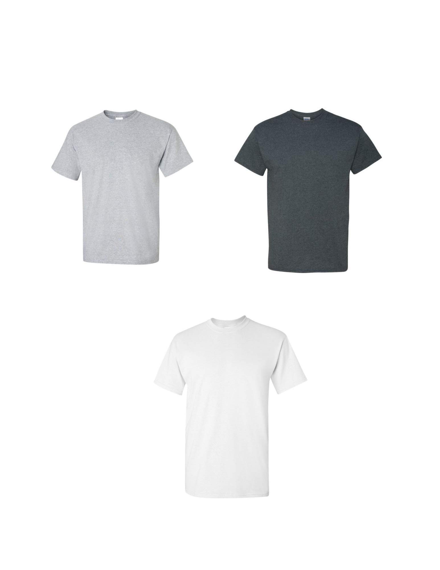 Gildan Men's Heavy Cotton Adult T-Shirt, 3-Pack