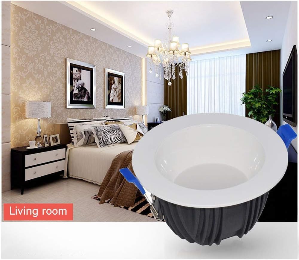 Recessed 10W Round Recessed LED Ceiling Downlights 95mm Cut Hole Spot Lamp 5W 110V-240V Living Room Kitchen Decoration Lighting Fixture Spotlight, Indoor Ceiling Jewelry Picture Display Integrat