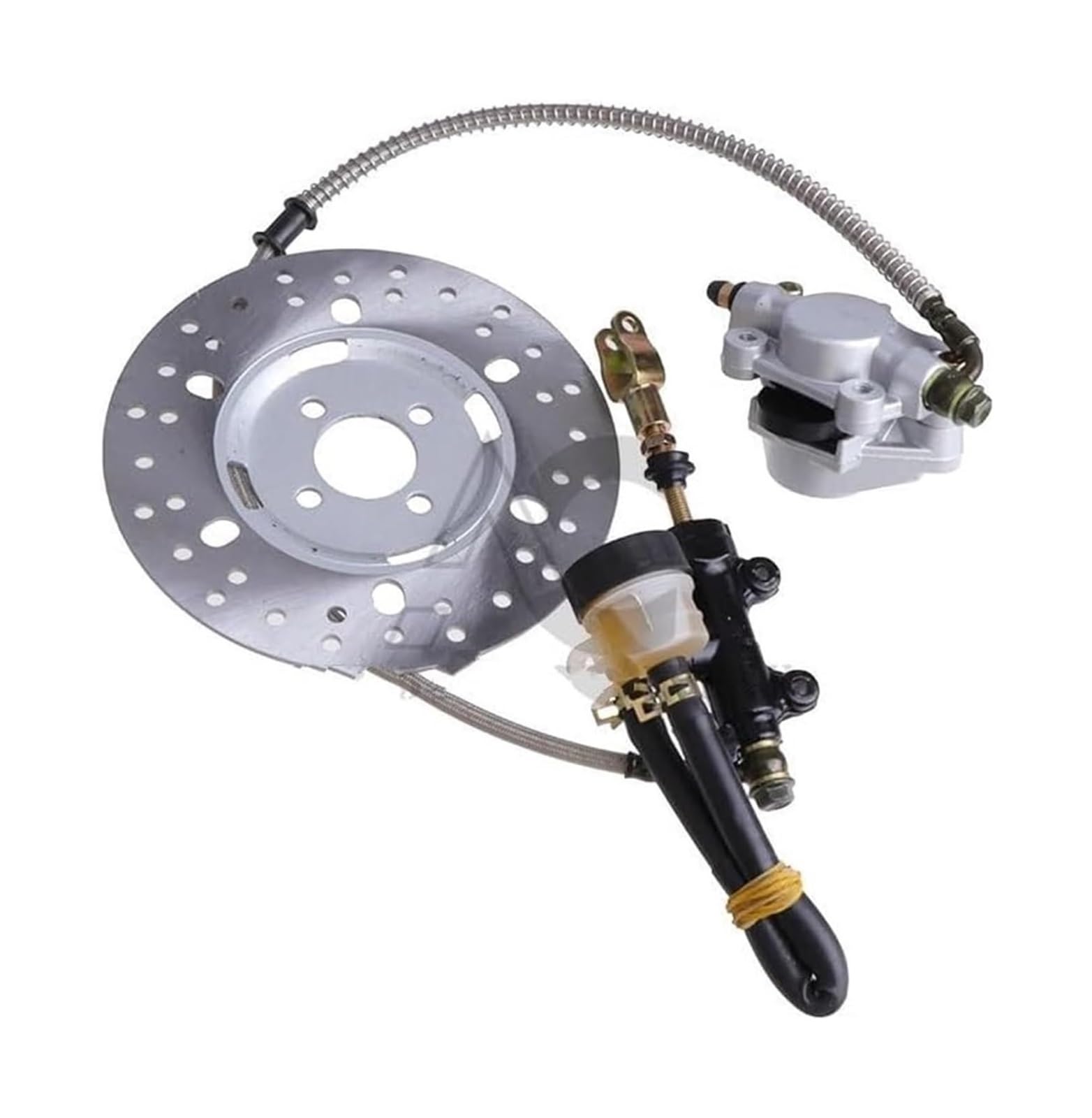 Pastiglie Freno Anteriore Posteriore Per Gokart 110cc 125cc 200cc 250cc Moto Pastiglie Freno Posteriori Dirt Pit Bike Gruppo Disco Pinza Cilindro(Foot brake)