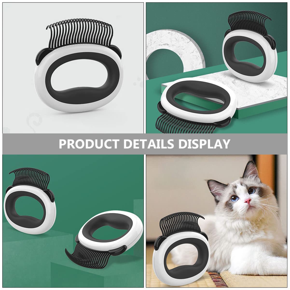 Mipcase 5stücke Katzenhaarbürste Mit Sanften Zähnen Effektiver Entfilzungskamm Für Katzen Und Kitten Entfernt Mühelos Lose Und Unterwolle Ergonomisches Design Für Angenehme Anwendung