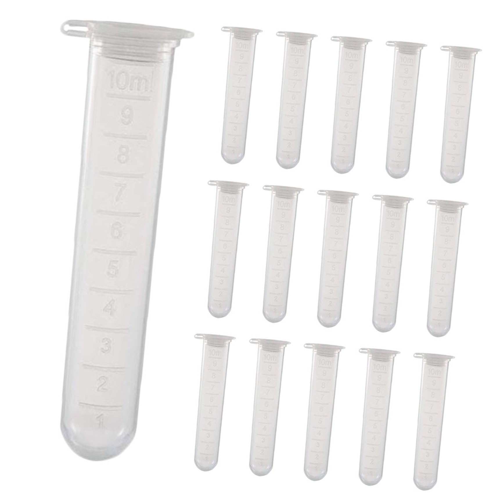SHERCHPRY Provette per Centrifuga da 10ml in Pp Tappi a Pressione e Alta Trasparenza, 200 Pezzi, per Biologia Molecolare e Biochimica