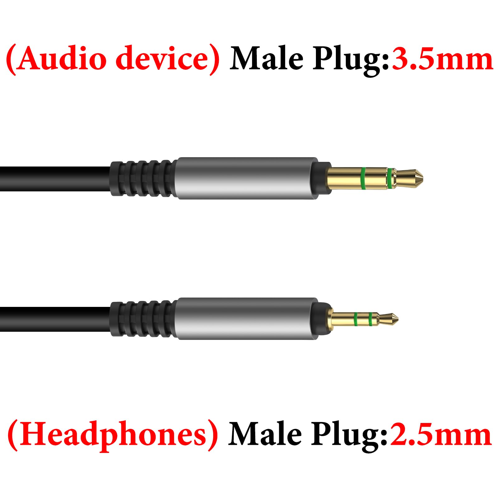 Câble Audio Avec Micro Geekria | Compatible JBL Tune, Live, Everest | 2,5 Mm Vers 3,5 Mm | 1,2 M