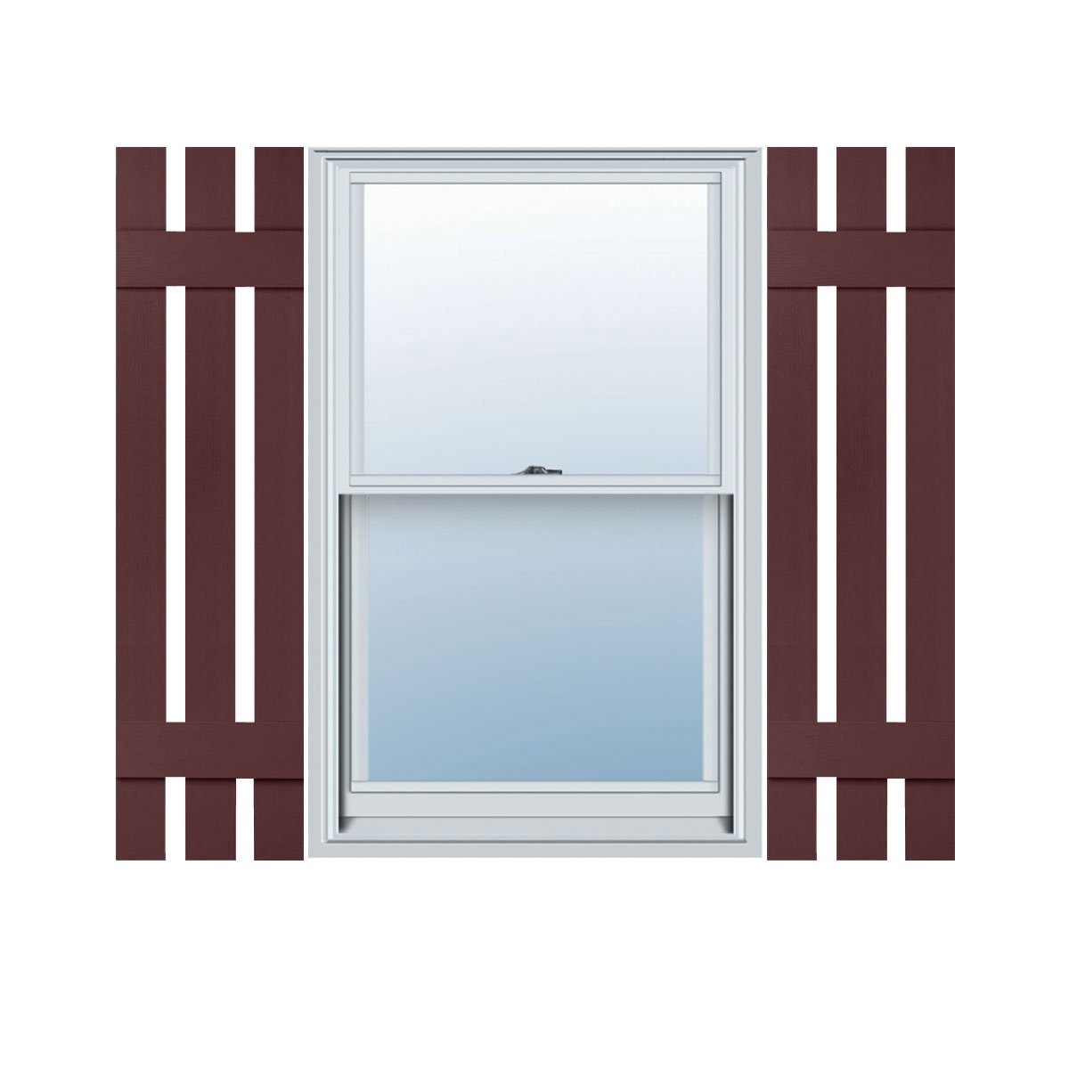 Mid America Board and Batten 14" 4 Board Joined Vinyl Standard Shutter (1 Pair) - 14 x 59 002 Black — view 4