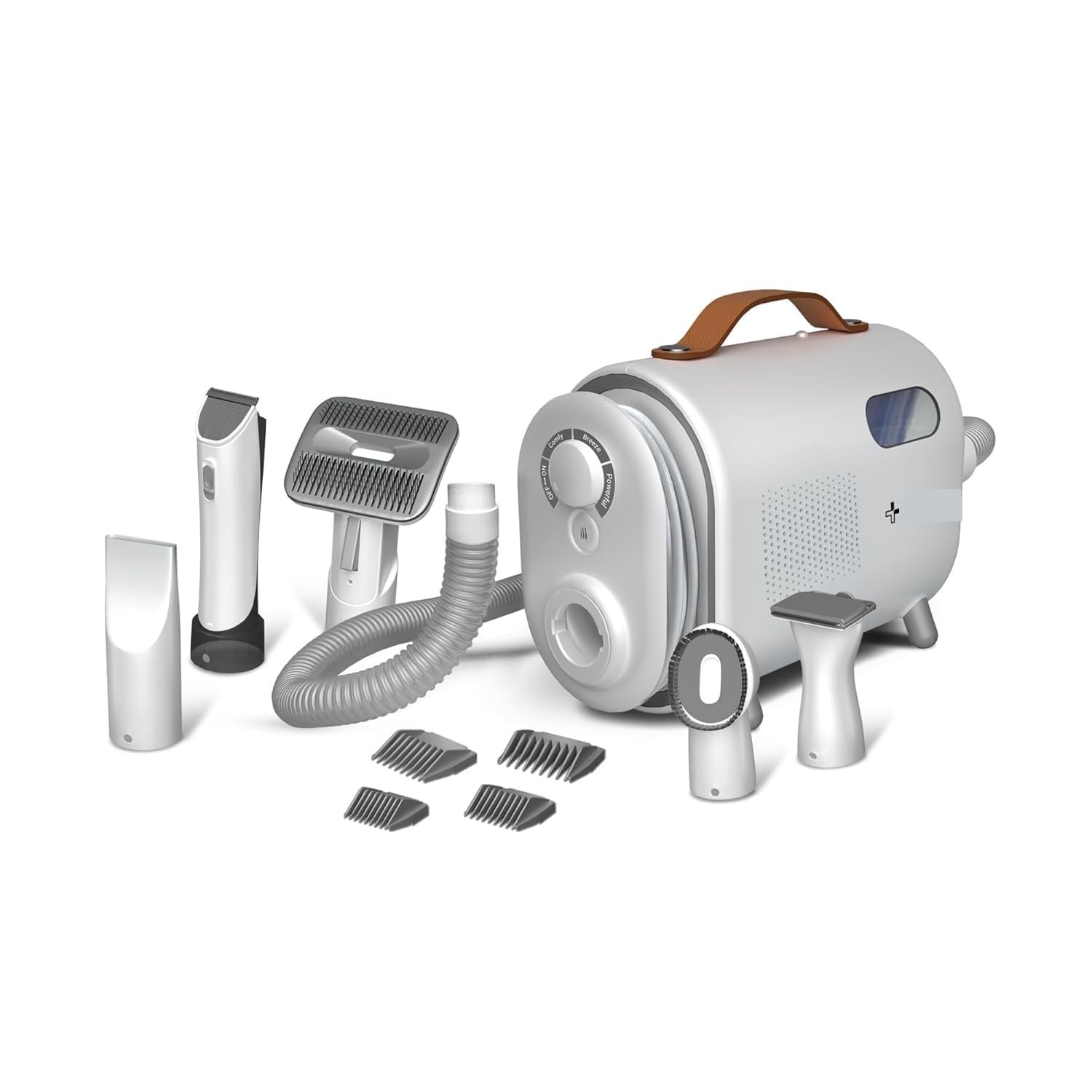 Eureeka Buddy Pet Grooming Vacuum Kit with 5 Accessories for Dogs & Cats | Adjustable Suction | All-Weather Heater Mode | Pet Grooming Kit & Vacuum Suction| Easy Dust Disposal-image-11