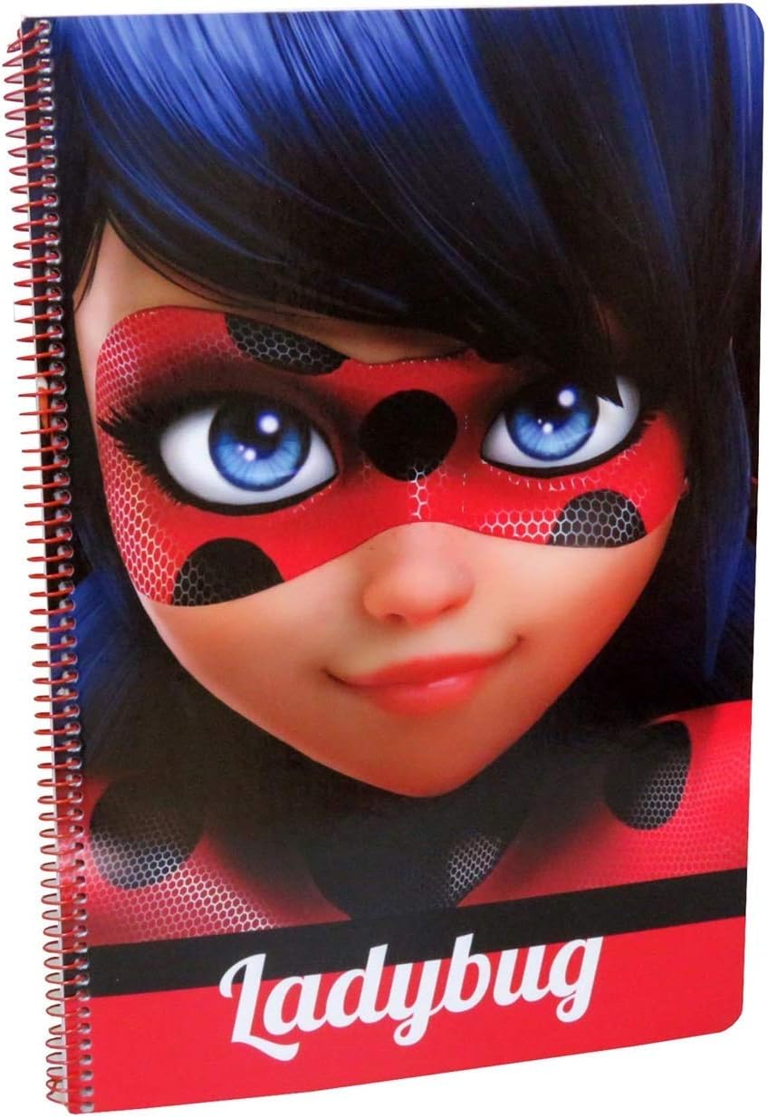 Lady Bug Miraculous – 0 Folio Notebook 80 Sheets, 0 (CYP Imports lf-01-lb)
