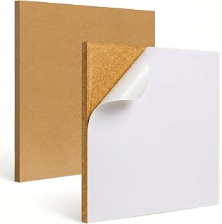 2 Stück Korkplatte Selbstklebend 30x30cm, 12 mm Quadratische Korkwand Korkplatten für die Wand, DIY Cork Board, Dekorative Korkmatte,für Bastelarbeiten Wand Tischdekoration