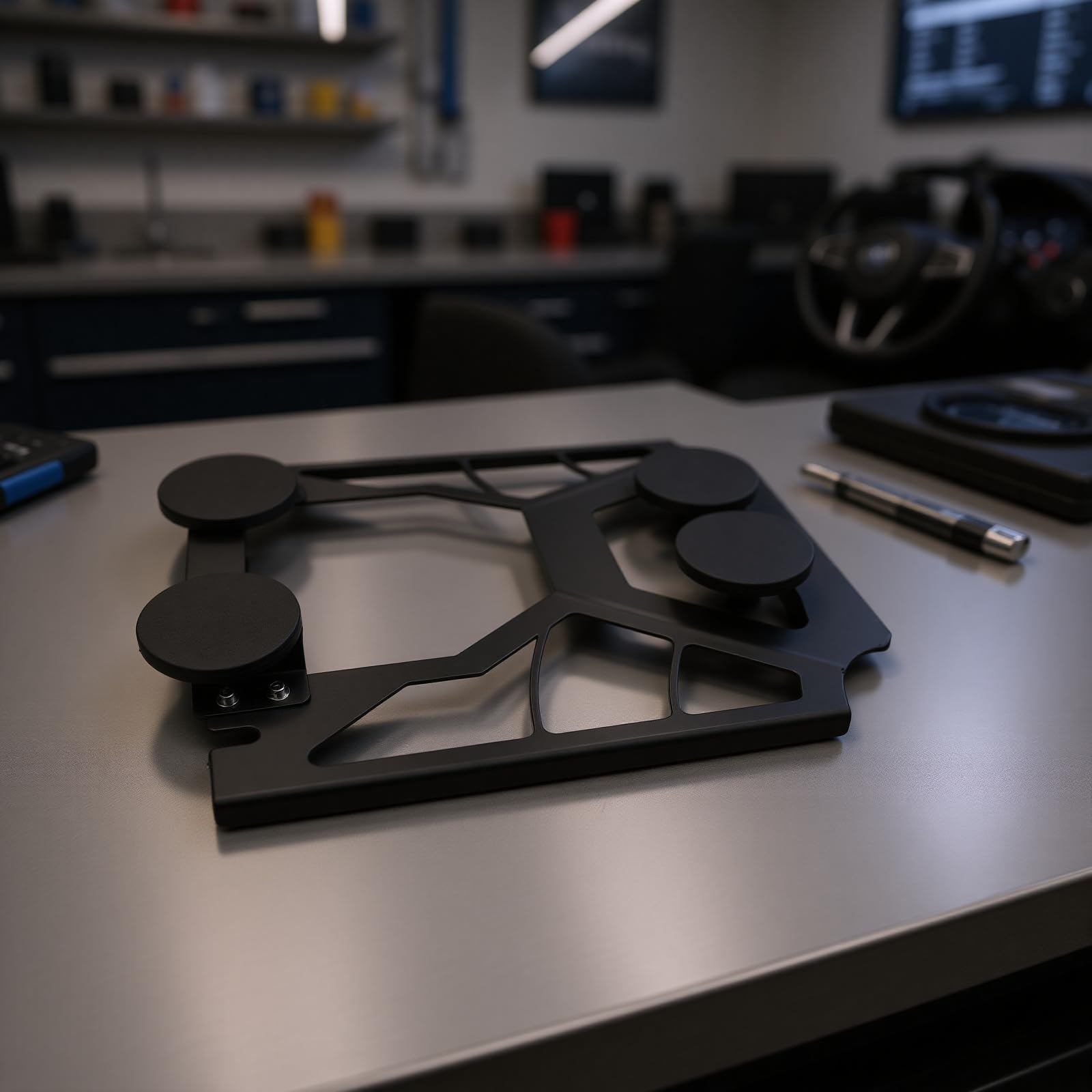 Fafeicy Kit de Montage Magnétique pour Antenne Parabolique, Base en Acier allié Réglable à 360 ° pour Mini Antenne Parabolique sur le Toit de la Voiture et du Bateau