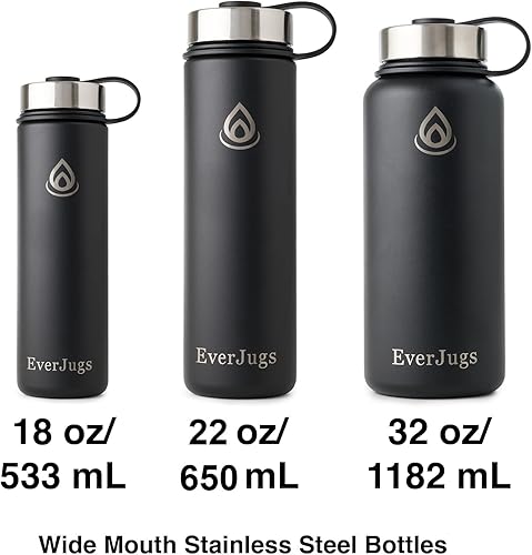 Miniatura 3 de Botella de agua de 32 onzas, boca ancha, tapa de acero inoxidable de alta calidad, doble pared aislada al vacío, taza térmica, botella de metal, a