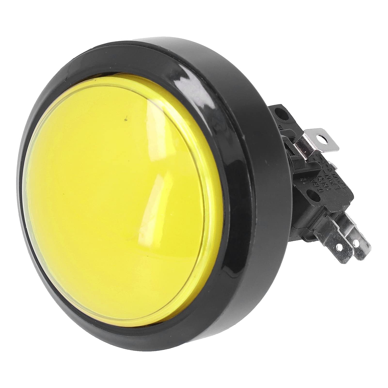 Boutons D'arcade, Gros Bouton Plat Rond à Lumière LED de 60 Mm avec Interrupteur à 3 Pieds, Gros Bouton D'interrupteur D'arcade Rond de 60 Mm de Diamètre (Bleu+LED+Interrupteur à
