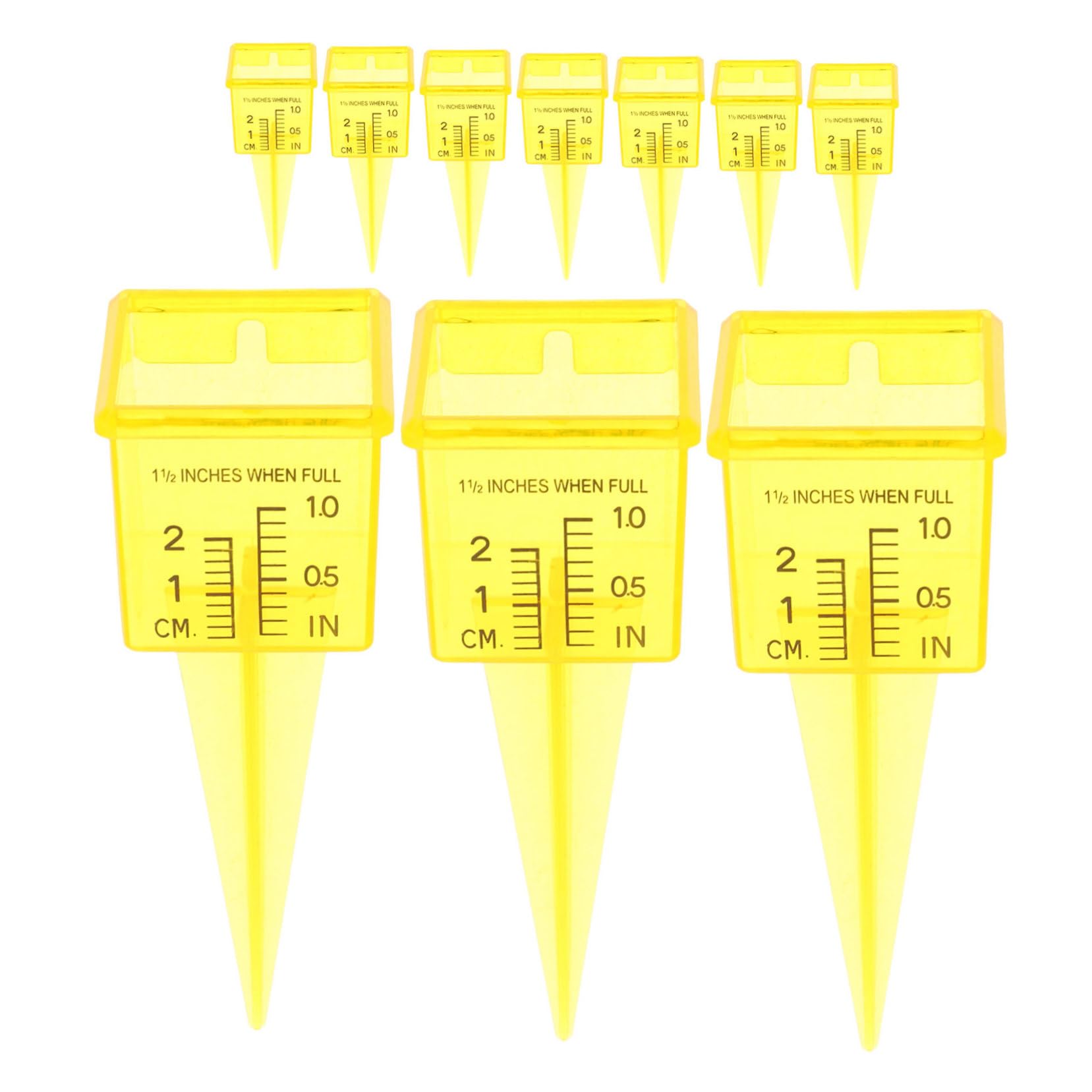 SUPVOX 20 Pezzi Indicatore Acqua Per Prato Esterno Misuratore Di Pioggia Bocca Larga Doppia Scala Leggero e Facile Da Installare Nel Terreno Per Monitoraggio Irrigazione in Giardino e Pat