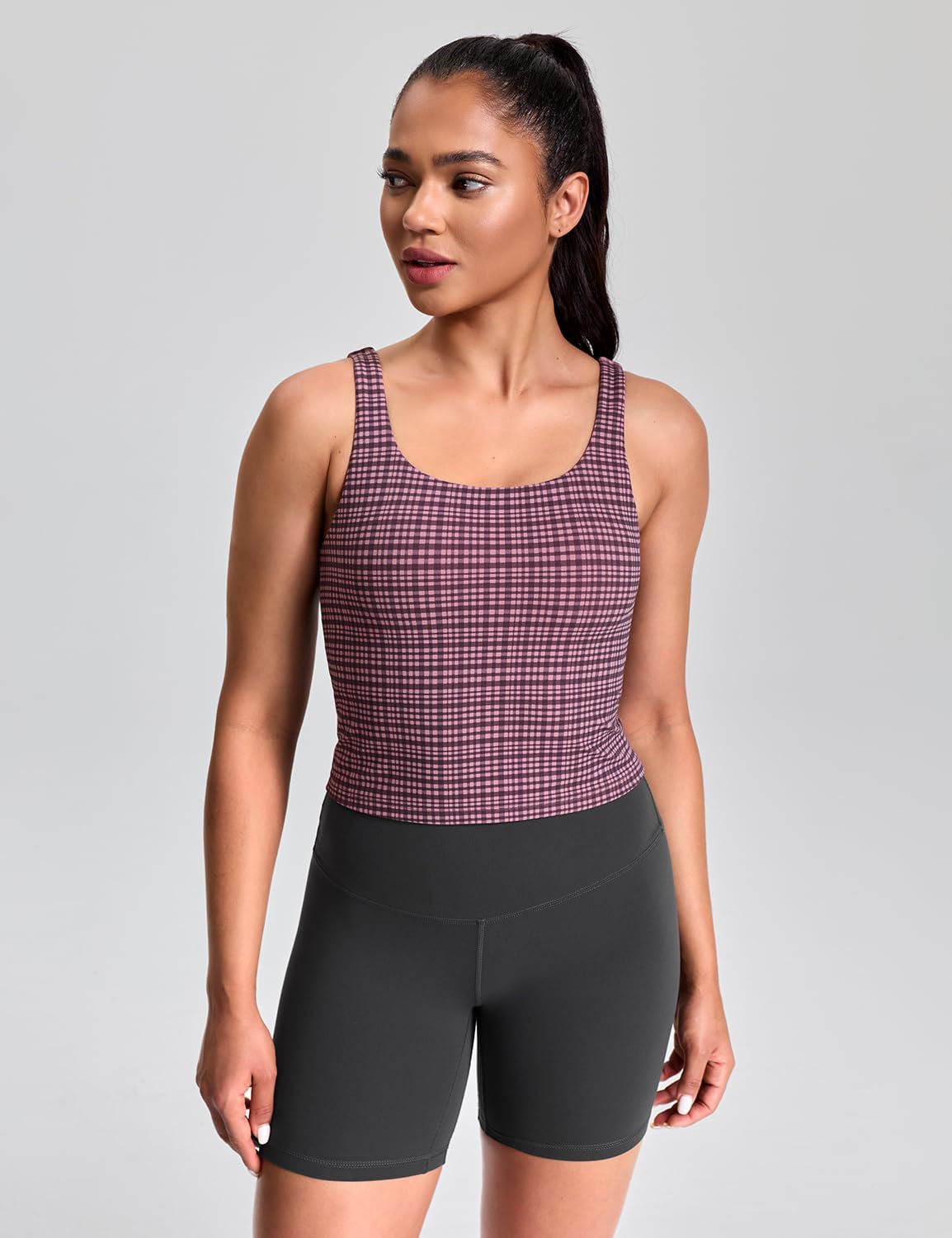 HeyNuts Zeal Bra Womens Scoop Neck Longline Sports Bras, U Back Workout Yoga Crop Tank Tops Padded A-D Cups *Updated Fit - Image 3