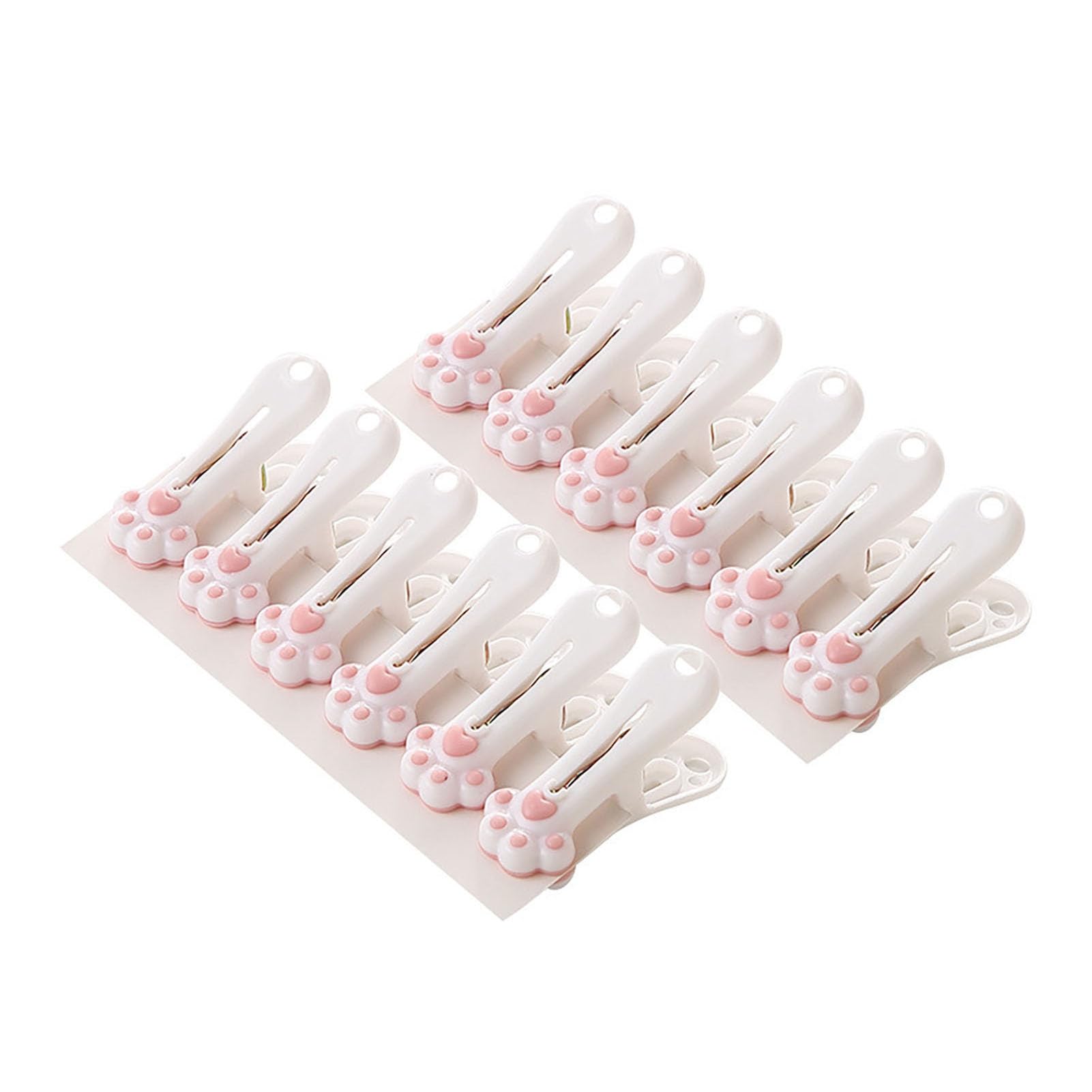 Cat Paw Drying Clips 12 Pack Plastic Laundry Pegs Windproof Clothespin