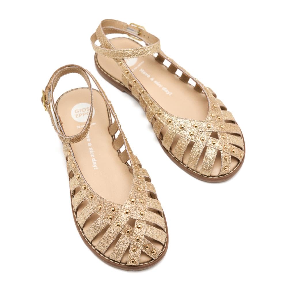 GIOSEPPO BLANCHARD, Flat Sandals, Platinum, 35 EU, Platinum, 2.5 UK