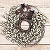 Bcd pip twig wreath rusty stars ivory berries country primitive floral decor  urban country home decor