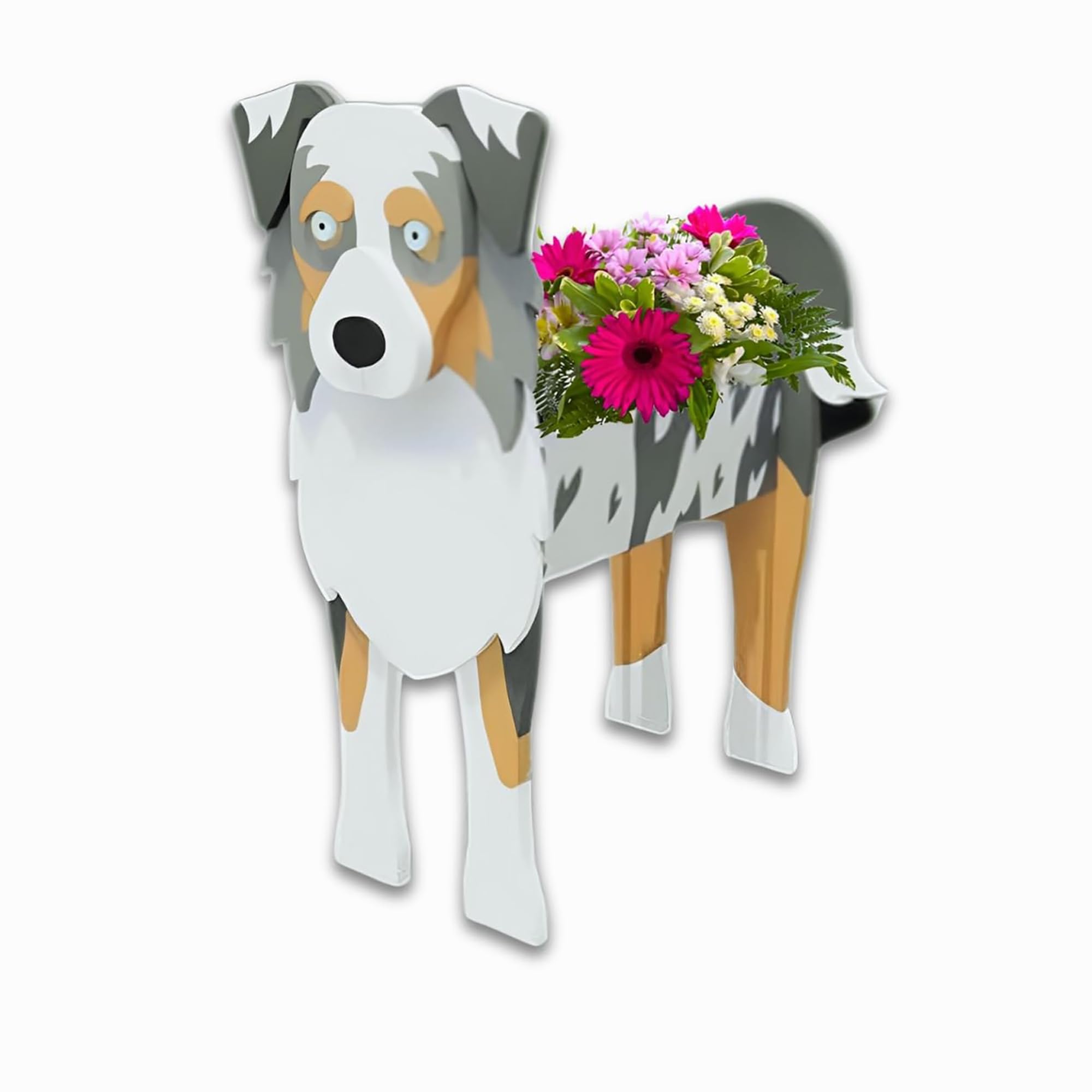 Xinoiiatir Dog Planter Plant Pots, Pet Dog Shaped Plant Flowerpot, Cute Animal Shape Flower Planters, Indoor Outdoor Decorative Ornaments, countertops, Garden, Courtyard,Australian Shepherd-34cm