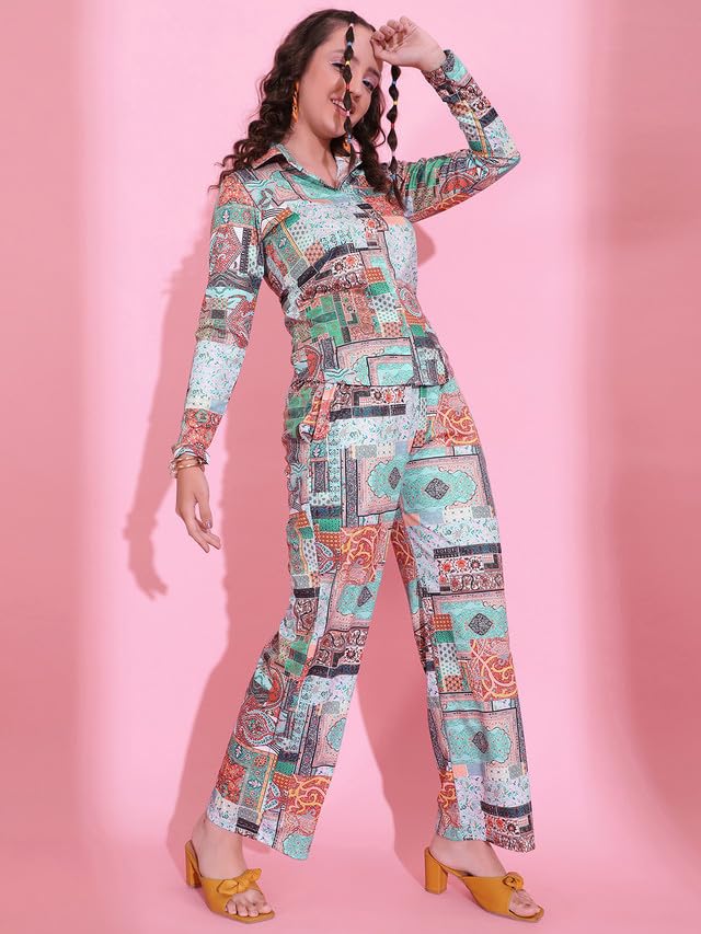 Image of Selvia Women's Polyester Co-Ords Set