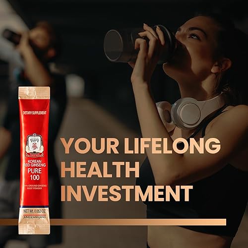 Miniatura 2 de JungKwanJang Pure 100 barras de polvo de extracto de ginseng rojo coreano, 28 unidades