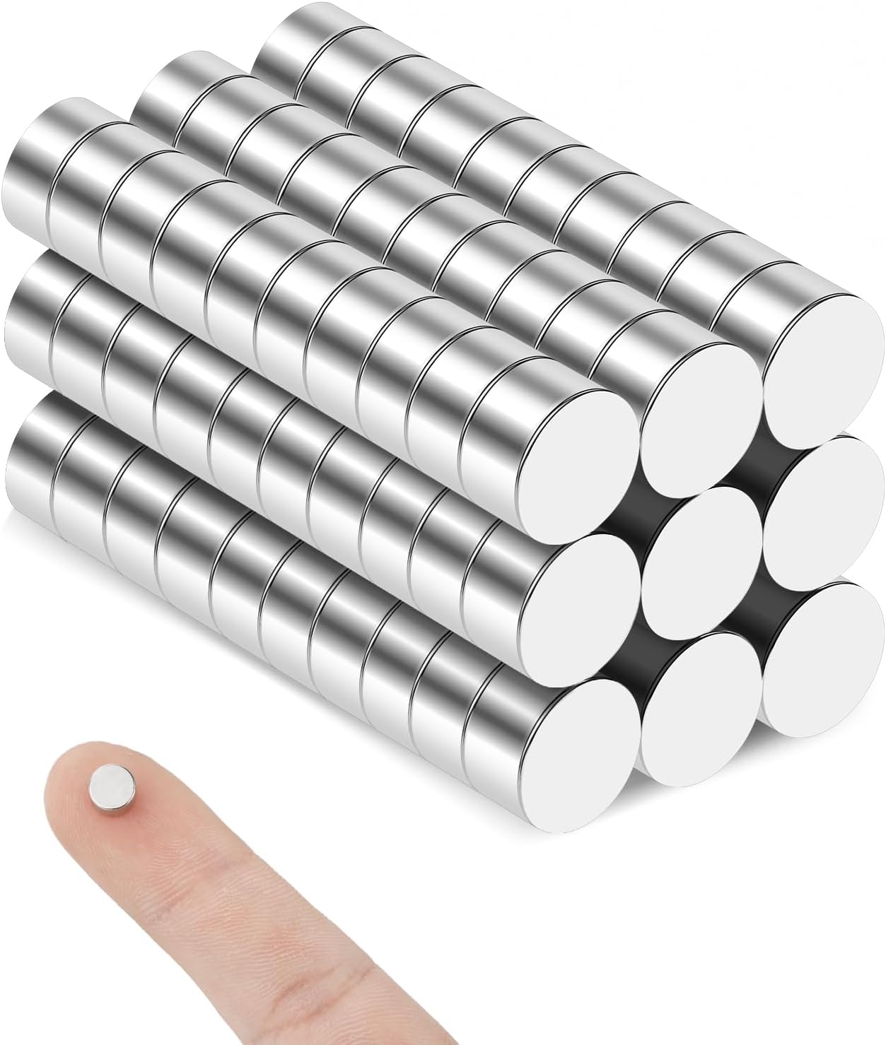 Small Magnet, 120 Pack Refrigerator Magnets 6x3mm Rare Earth Magnets Neodymium Magnet for Crafts, Whiteboard, Kitchen Cabinet